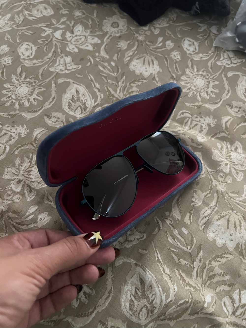 Gucci Black Aviator Sunglasses